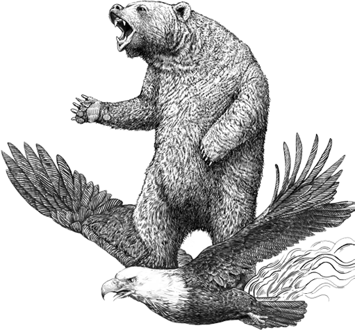 Bear Meets Eagle on Fire